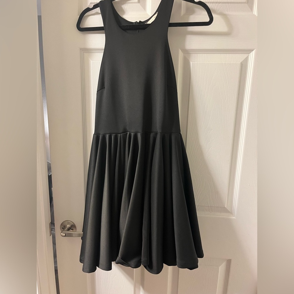 Black mini flowy dress